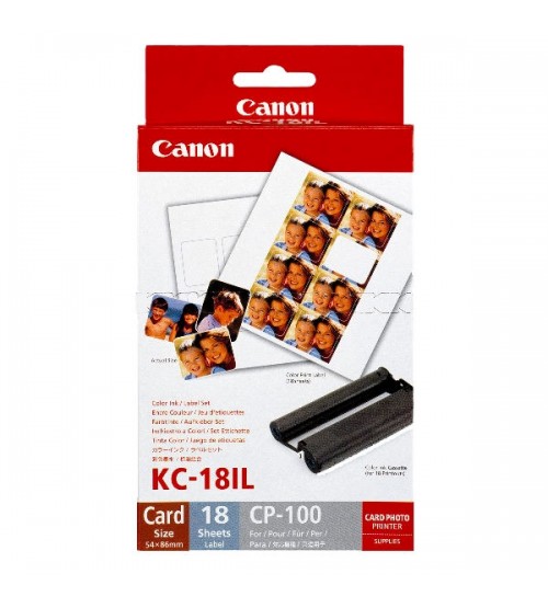 Canon Ink/Label KC-18IL Card Size Sticker